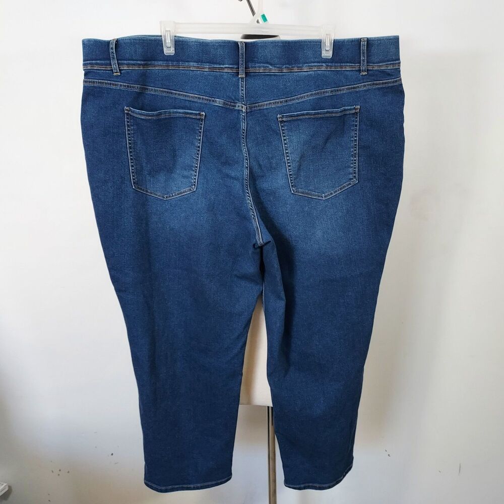 Terra & Sky Women's Plus Size 4X Blue Jean Denim Jegging Pull On Stretch - Picture 6 of 13